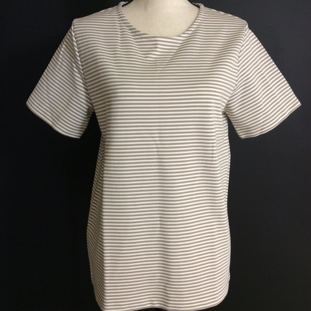 Jessica Holbrook Womens Top Size Medium Striped Short Sleeve - Picture 3 of 12